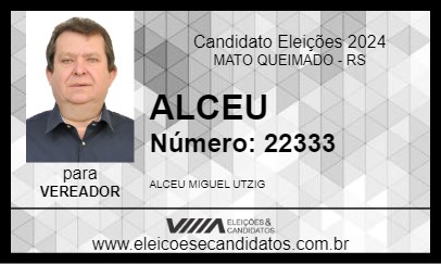 Candidato ALCEU 2024 - MATO QUEIMADO - Eleições