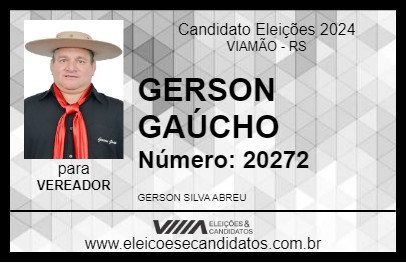 Candidato GERSON GAÚCHO 2024 - VIAMÃO - Eleições