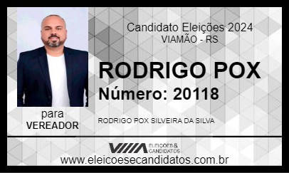 Candidato RODRIGO POX 2024 - VIAMÃO - Eleições