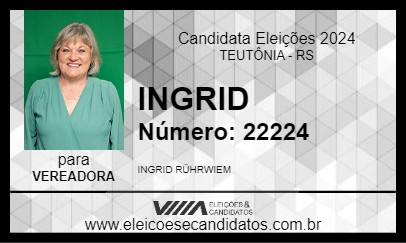 Candidato INGRID 2024 - TEUTÔNIA - Eleições