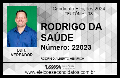 Candidato RODRIGO DA SAÚDE 2024 - TEUTÔNIA - Eleições