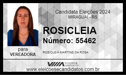 Candidato ROSICLEIA 2024 - MIRAGUAÍ - Eleições