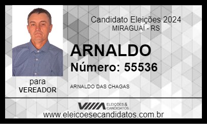 Candidato ARNALDO 2024 - MIRAGUAÍ - Eleições