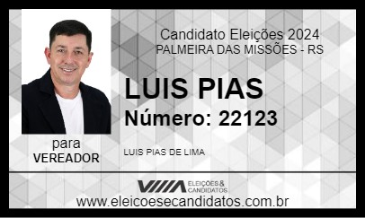 Candidato LUIS PIAS 2024 - PALMEIRA DAS MISSÕES - Eleições