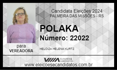 Candidato POLAKA 2024 - PALMEIRA DAS MISSÕES - Eleições