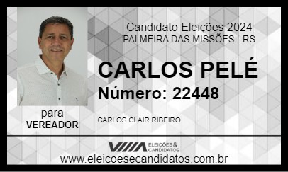 Candidato CARLOS PELÉ 2024 - PALMEIRA DAS MISSÕES - Eleições