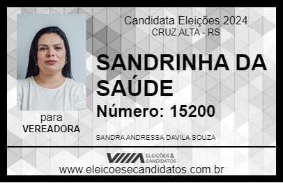 Candidato SANDRINHA DA SAÚDE 2024 - CRUZ ALTA - Eleições