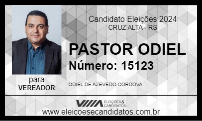 Candidato PASTOR ODIEL 2024 - CRUZ ALTA - Eleições