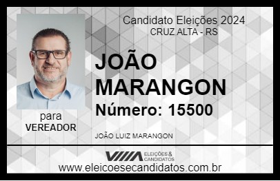 Candidato JOÃO MARANGON 2024 - CRUZ ALTA - Eleições