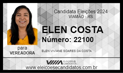 Candidato ELEN COSTA 2024 - VIAMÃO - Eleições