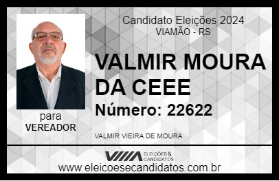 Candidato VALMIR MOURA DA CEEE 2024 - VIAMÃO - Eleições