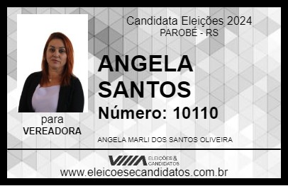 Candidato ANGELA SANTOS 2024 - PAROBÉ - Eleições