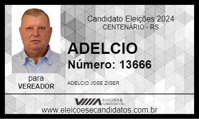 Candidato ADELCIO 2024 - CENTENÁRIO - Eleições