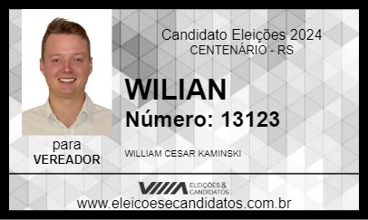 Candidato WILIAM 2024 - CENTENÁRIO - Eleições