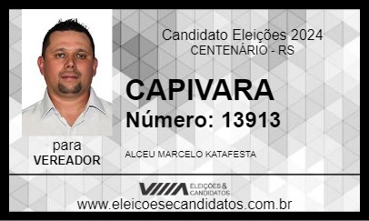 Candidato CAPIVARA 2024 - CENTENÁRIO - Eleições