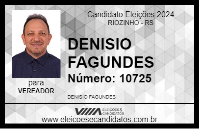 Candidato DENISIO 2024 - RIOZINHO - Eleições