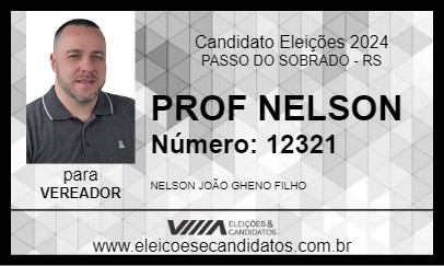 Candidato PROF NELSON 2024 - PASSO DO SOBRADO - Eleições