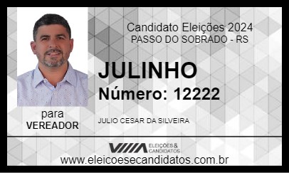 Candidato JULINHO 2024 - PASSO DO SOBRADO - Eleições