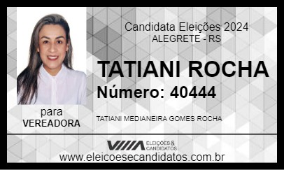 Candidato TATIANI ROCHA 2024 - ALEGRETE - Eleições