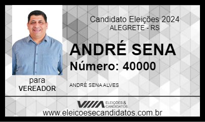 Candidato ANDRÉ SENA 2024 - ALEGRETE - Eleições