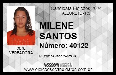 Candidato MILENE SANTOS 2024 - ALEGRETE - Eleições