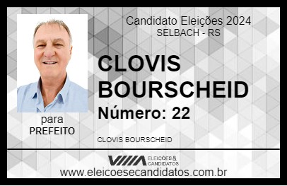 Candidato CLOVIS BOURSCHEID 2024 - SELBACH - Eleições