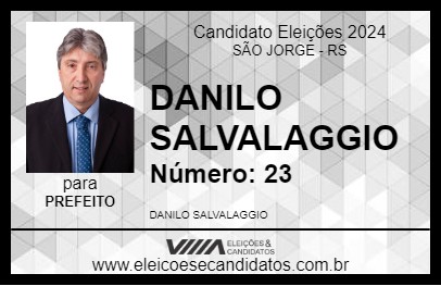 Candidato DANILO SALVALAGGIO 2024 - SÃO JORGE - Eleições