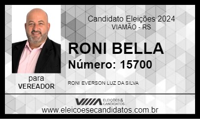 Candidato RONI BELLA 2024 - VIAMÃO - Eleições