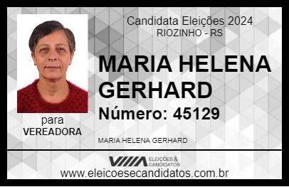 Candidato MARIA HELENA GERHARD 2024 - RIOZINHO - Eleições