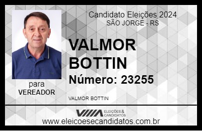 Candidato VALMOR BOTTIN 2024 - SÃO JORGE - Eleições