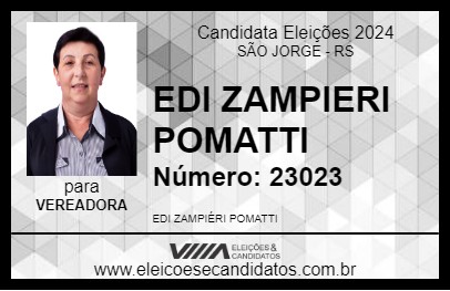 Candidato EDI ZAMPIERI POMATTI 2024 - SÃO JORGE - Eleições