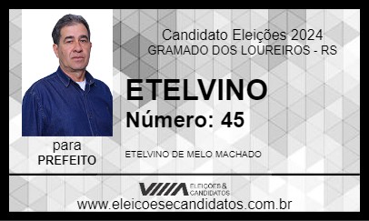 Candidato ETELVINO 2024 - GRAMADO DOS LOUREIROS - Eleições