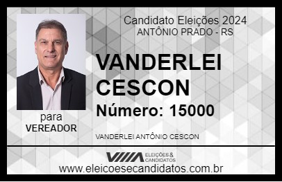 Candidato VANDERLEI CESCON 2024 - ANTÔNIO PRADO - Eleições