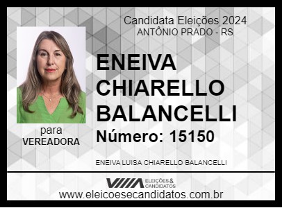 Candidato ENEIVA CHIARELLO BALANCELLI 2024 - ANTÔNIO PRADO - Eleições