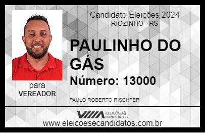 Candidato PAULINHO DO GÁS 2024 - RIOZINHO - Eleições