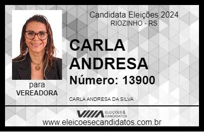 Candidato CARLA ANDRESA 2024 - RIOZINHO - Eleições