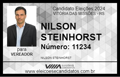 Candidato NILSON STEINHORST 2024 - VITÓRIA DAS MISSÕES - Eleições