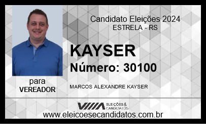 Candidato KAYSER 2024 - ESTRELA - Eleições