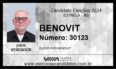 Candidato BENOVIT 2024 - ESTRELA - Eleições