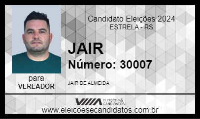 Candidato JAIR 2024 - ESTRELA - Eleições