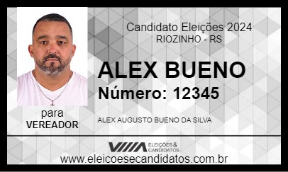 Candidato ALEX BUENO 2024 - RIOZINHO - Eleições