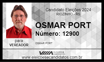 Candidato OSMAR PORT 2024 - RIOZINHO - Eleições