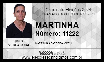 Candidato MARTINHA 2024 - GRAMADO DOS LOUREIROS - Eleições