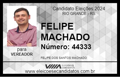 Candidato FELIPE MACHADO 2024 - RIO GRANDE - Eleições