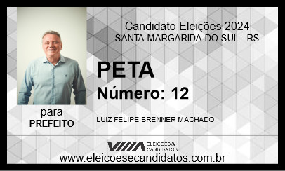 Candidato PETA 2024 - SANTA MARGARIDA DO SUL - Eleições