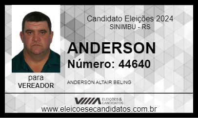 Candidato ANDERSON 2024 - SINIMBU - Eleições