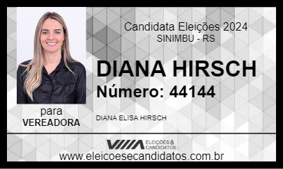 Candidato DIANA HIRSCH 2024 - SINIMBU - Eleições