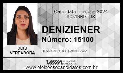 Candidato DENIZIENER 2024 - RIOZINHO - Eleições