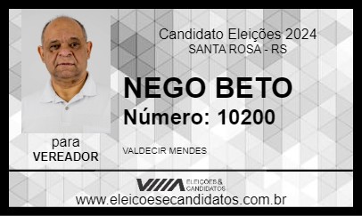 Candidato NEGO BETO 2024 - SANTA ROSA - Eleições