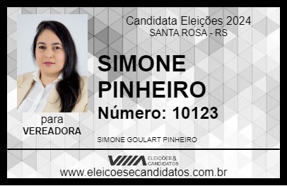 Candidato SIMONE PINHEIRO 2024 - SANTA ROSA - Eleições